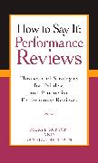 How To Say It Performance Reviews