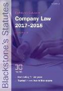 Blackstone's Statutes on Company Law 2017-2018