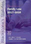 Blackstone's Statutes on Family Law 2017-2018 (PB)
