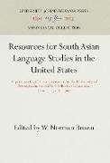 Resources for South Asian Language Studies in the United States