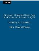 Dictionary of Medieval Latin from British Sources: Fascicule V: I-J-K-L