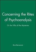 Concerning the Rites of Psychoanalysis