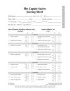 The Capute Scales Scoring Sheets