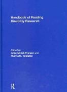 Handbook of Reading Disability Research