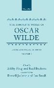 The Complete Works of Oscar Wilde: Volume 1: Poems and Poems in Prose