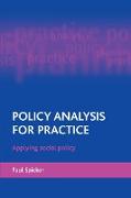 Policy analysis for practice