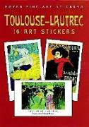 Toulouse Lautrec: 16 Art Stickers