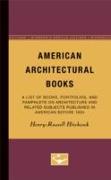 AMERICAN ARCHITECTURAL BOOKS