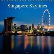 Singapore Skylines (Wall Calendar 2018 300 × 300 mm Square)