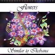 Flowers Similar to Ikebana (Wall Calendar 2018 300 × 300 mm Square)