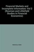 Financial Markets and Incomplete Information