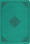 ESV Value Large Print Compact Bible (Trutone, Teal, Ornament Design)