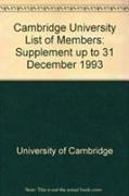 Cambridge University List of Members