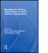 Managing for Service Effectiveness in Social Welfare Organizations