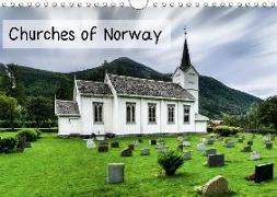 Churches of Norway (Wall Calendar 2018 DIN A4 Landscape)