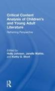 Critical Content Analysis of Children’s and Young Adult Literature