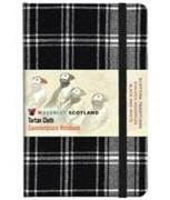 Waverley S.T. (M): Black & White Pocket Genuine Tartan Cloth Commonplace Notebook