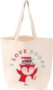 I Love Books Bird Tote Bag