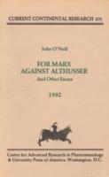 For Marx Against Althusser