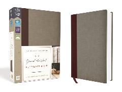 NIV, Journal the Word Reference Bible, Cloth over Board, Burgundy/Gray, Red Letter Edition, Comfort Print