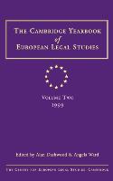 Cambridge Yearbook of European Legal Studies Volume 2, 1999
