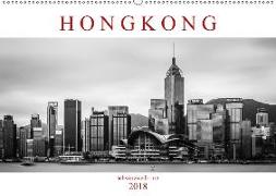 Hongkong schwarzweiß - rot (Wandkalender 2018 DIN A2 quer) Dieser erfolgreiche Kalender wurde dieses Jahr mit gleichen Bildern und aktualisiertem Kalendarium wiederveröffentlicht