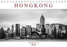 Hongkong schwarzweiß - rot (Tischkalender 2018 DIN A5 quer) Dieser erfolgreiche Kalender wurde dieses Jahr mit gleichen Bildern und aktualisiertem Kalendarium wiederveröffentlicht