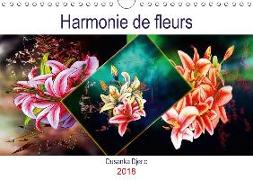 Harmonie de fleurs (Calendrier mural 2018 DIN A4 horizontal) Dieser erfolgreiche Kalender wurde dieses Jahr mit gleichen Bildern und aktualisiertem Kalendarium wiederveröffentlicht