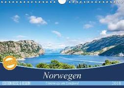 Norwegen - Unterwegs am Lysefjord (Wandkalender 2018 DIN A4 quer) Dieser erfolgreiche Kalender wurde dieses Jahr mit gleichen Bildern und aktualisiertem Kalendarium wiederveröffentlicht