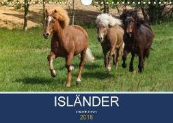 Isländer - icelandic horses (Wandkalender 2018 DIN A4 quer) Dieser erfolgreiche Kalender wurde dieses Jahr mit gleichen Bildern und aktualisiertem Kalendarium wiederveröffentlicht