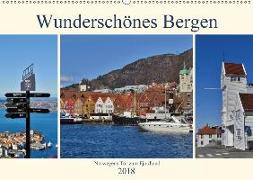Wunderschönes Bergen. Norwegens Tor zum Fjordland (Wandkalender 2018 DIN A2 quer)