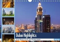 Dubai Highlights (Wandkalender 2018 DIN A4 quer)