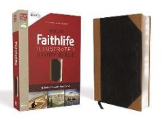 NKJV, Faithlife Illustrated Study Bible, Leathersoft, Black/Tan, Red Letter Edition