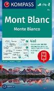 KOMPASS Wanderkarte 85 Mont Blanc, Monte Bianco 1:50.000