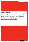 Eine kritische Auseinandersetzung über die Wirksamkeit von Entwicklungshilfe und der damit verbunden Möglichkeit der Teilhabe für Hilfeempfänger