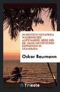In Deutsch-Ostafrika während des Aufstandes. Reise der Dr. Hans Meyer'schen Expedition in Usambara