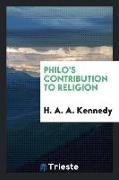 Philo's Contribution to Religion