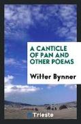 A canticle of Pan and other poems