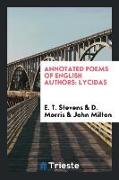 Annotated Poems of English Authors: Lycidas