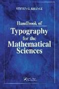Handbook of Typography for the Mathematical Sciences