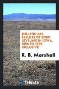 Bulletin 460. Results of Spirit Leveling in Iowa, 1896 to 1909, Inclusive