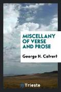 Miscellany of Verse and Prose