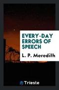 Every-Day Errors of Speech