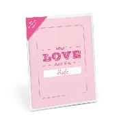 Knock Knock What I Love About You Fill in the Love Card Booklet