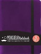 Monsieur Notebook Leather Journal - Purple Ruled Small