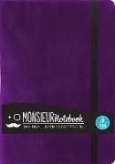 Monsieur Notebook Leather Journal - Purple Plain Medium