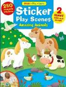 Sticker Play Scenes: Amazing Animals, Volume 1: 250 Reusable Stickers, 2 Giant Fold-Out Scenes