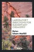 Laboratory Directions for Elementary Chemistry