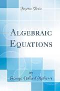 Algebraic Equations (Classic Reprint)