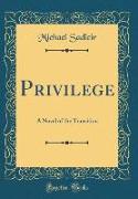 Privilege: A Novel of the Transition (Classic Reprint)